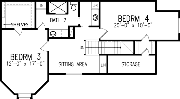 Home Plan - Victorian Floor Plan - Upper Floor Plan #410-406