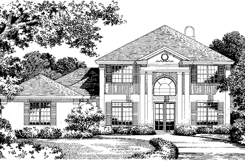 Home Plan - Colonial Exterior - Front Elevation Plan #999-6