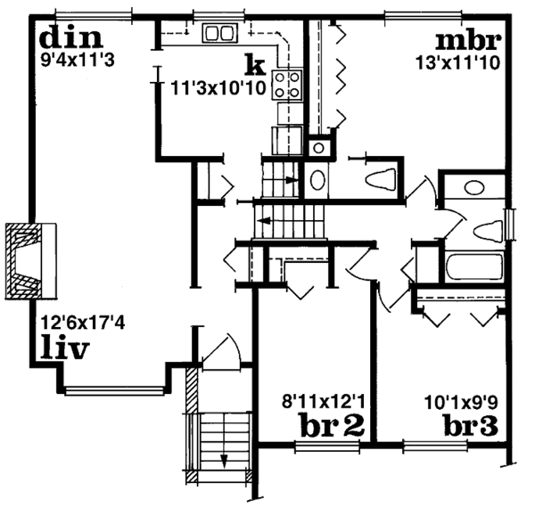 Home Plan - Contemporary Floor Plan - Main Floor Plan #47-679