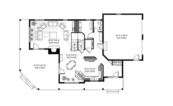 House Plan Design - Country Floor Plan - Main Floor Plan #23-2417