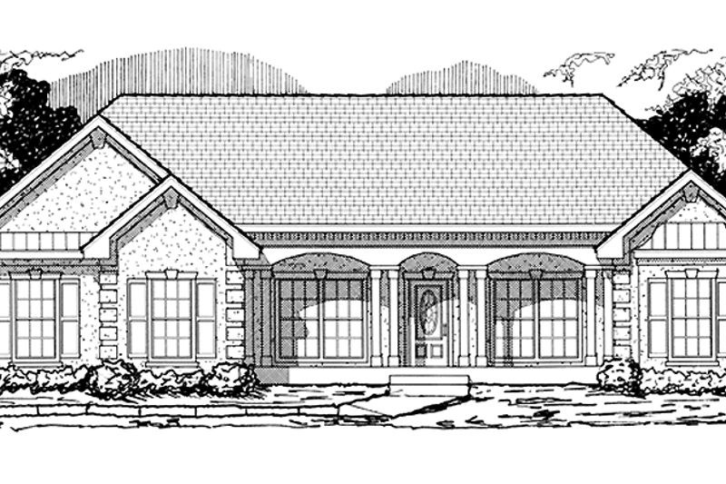 Dream House Plan - Country Exterior - Front Elevation Plan #1037-41