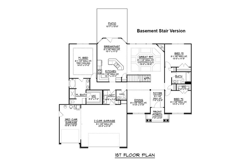 House Blueprint - Floor Plan - Other Floor for Ranch House Plan #1064-43 - 3 bed, 2.5 bath