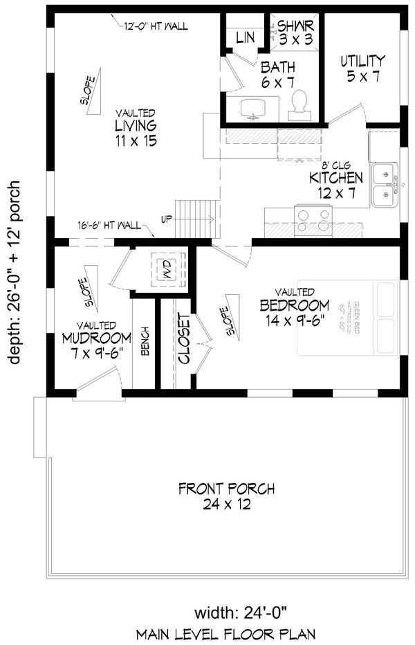 Contemporary Floor Plan - Main Floor Plan #932-1158