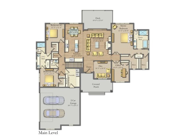 Home Plan - Craftsman Floor Plan - Main Floor Plan #1057-18