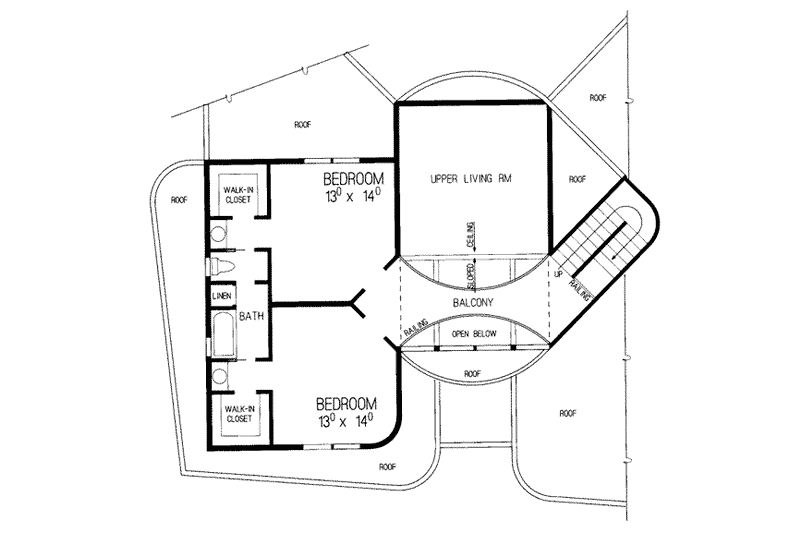 Dream House Plan - Floor Plan - Upper Floor for Modern House Plan #72-175 - 4 bed, 4 bath