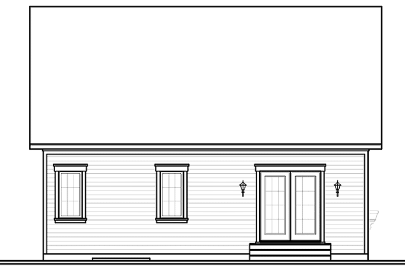 Dream House Plan - Exterior - Rear Elevation for Craftsman House Plan #23-2381 - 2 bed, 1 bath