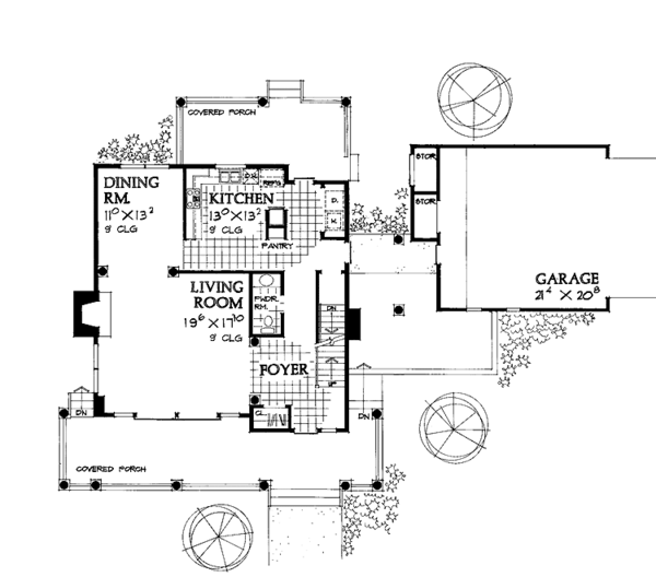 Dream House Plan - Country Floor Plan - Main Floor Plan #72-946
