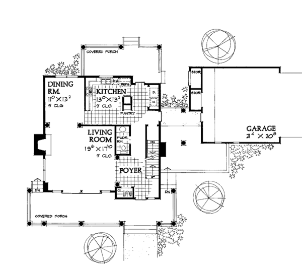 Home Plan - Country Floor Plan - Main Floor Plan #72-946