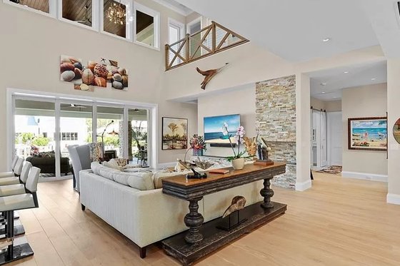 Interior - Family Room 1 for Beach House Plan #548-60 - 4 bed, 4.5 bath