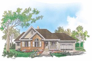 Ranch Exterior - Front Elevation Plan #929-631