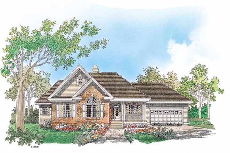 Architectural House Design - Ranch Exterior - Front Elevation Plan #929-631