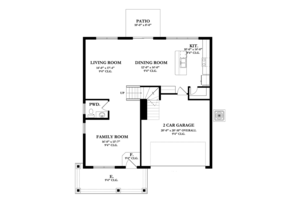 Floor Plan - Main Floor for Mediterranean House Plan #1058-62 - 4 bed, 2.5 bath