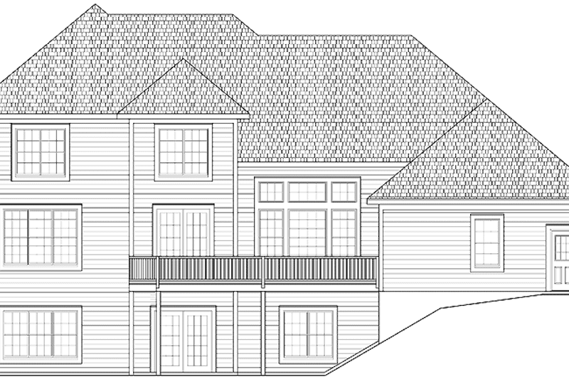 Home Plan - Exterior - Rear Elevation for Classical House Plan #328-432 - 4 bed, 3.5 bath