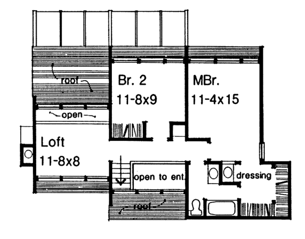 House Design - Contemporary Floor Plan - Upper Floor Plan #320-1158