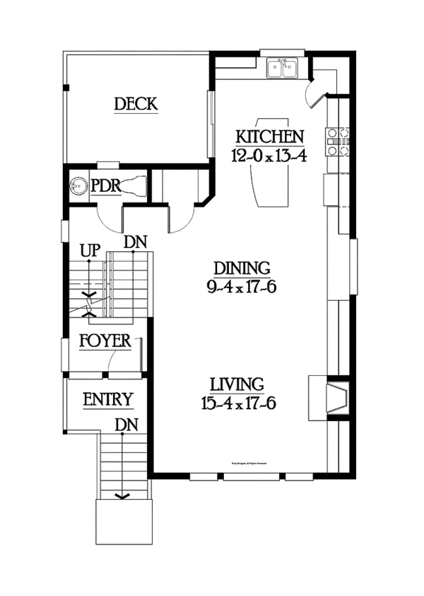 Home Plan - Craftsman Floor Plan - Main Floor Plan #132-558