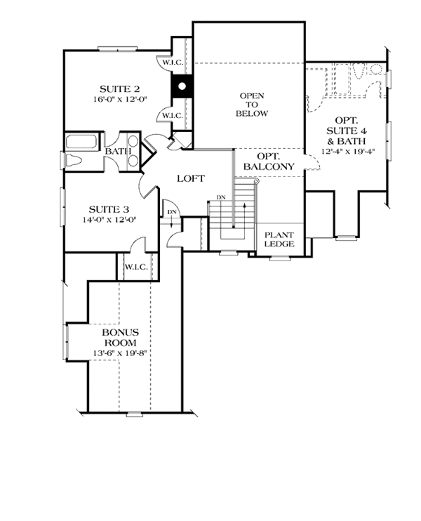 House Plan Design - Country Floor Plan - Upper Floor Plan #453-105
