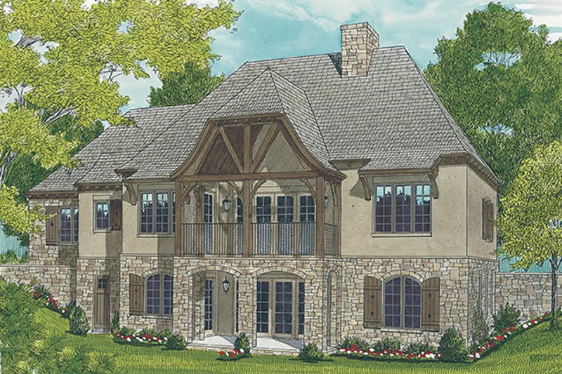 Dream House Plan - Exterior - Rear Elevation for Country House Plan #453-616 - 3 bed, 4 bath