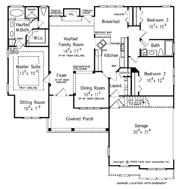 House Design - Country Floor Plan - Main Floor Plan #927-262