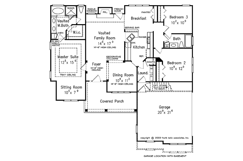 Home Plan - Floor Plan - Main Floor for Country House Plan #927-262 - 3 bed, 2 bath