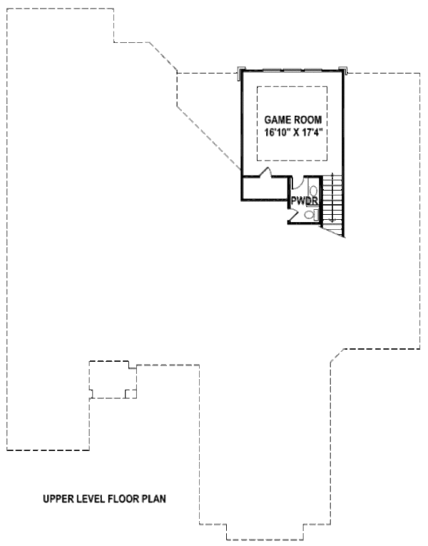 European Floor Plan - Upper Floor Plan #141-272
