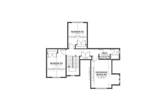Floor Plan - Upper Floor for Farmhouse House Plan #1086-4 - 3 bed, 2.5 bath
