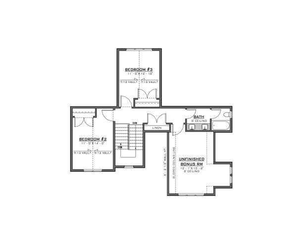 Farmhouse Floor Plan - Upper Floor Plan #1086-4