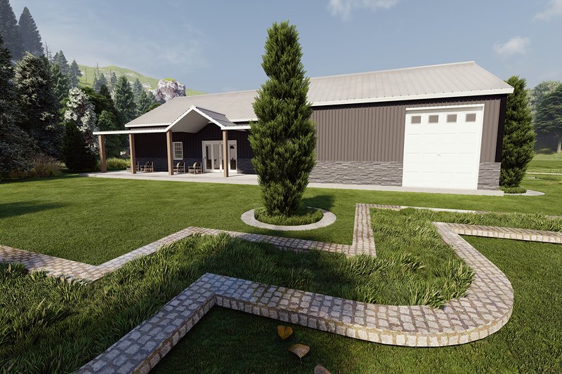 Architectural House Design - Exterior - Other Elevation 7 for Barndominium House Plan #1107-7 - 4 bed, 2.5 bath