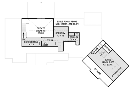 Floor Plan - Other Floor for Craftsman House Plan #119-426 - 3 bed, 3.5 bath