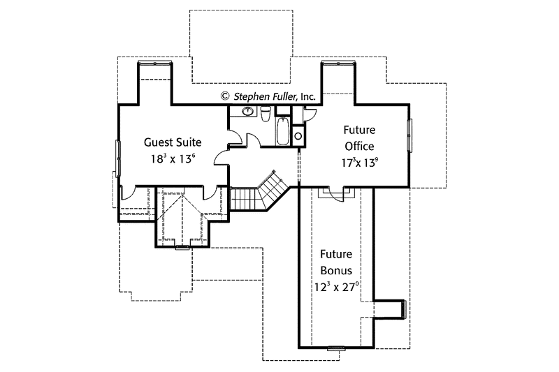 Dream House Plan - Floor Plan - Upper Floor for Craftsman House Plan #429-366 - 3 bed, 3 bath