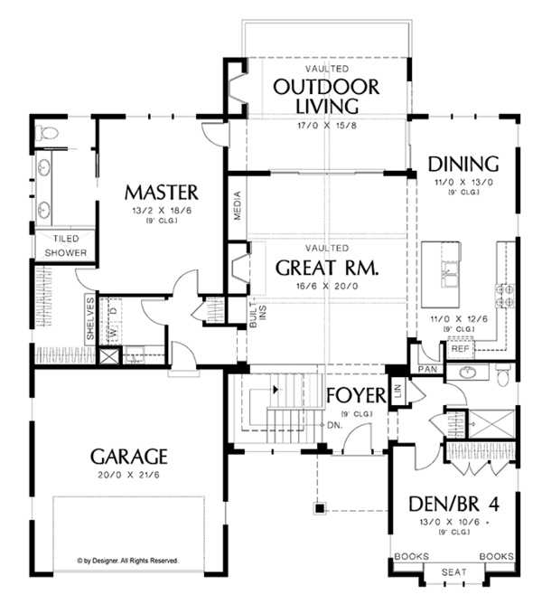 Dream House Plan - Traditional Floor Plan - Main Floor Plan #48-860