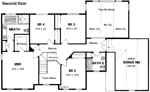 Country Floor Plan - Upper Floor Plan #316-106