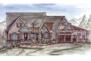 Home Plan - Exterior - Front Elevation for Craftsman House Plan #54-368 - 3 bed, 2.5 bath