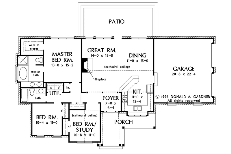 Home Plan - Floor Plan - Main Floor for European House Plan #929-464 - 3 bed, 2 bath