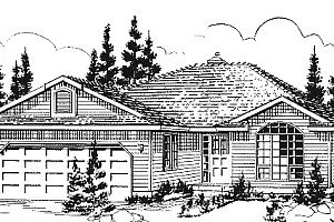 Ranch Exterior - Front Elevation Plan #18-178