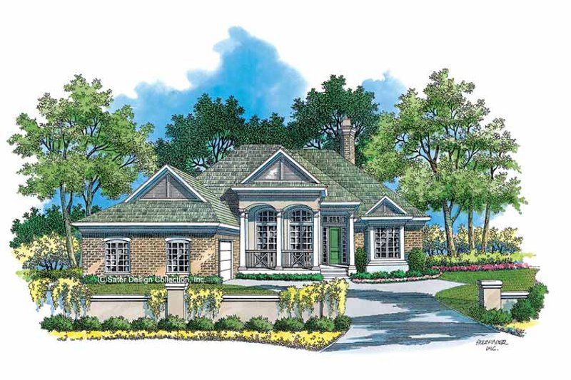 Home Plan - Exterior - Front Elevation 3 for Ranch House Plan #930-122 - 3 bed, 2 bath