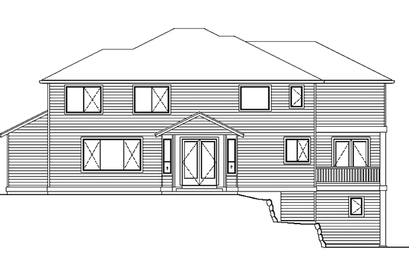 House Plan Design - Exterior - Rear Elevation for Contemporary House Plan #951-10 - 4 bed, 3.5 bath