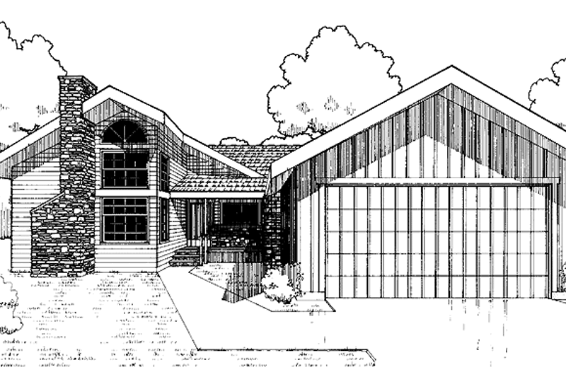 Home Plan - Contemporary Exterior - Front Elevation Plan #60-984