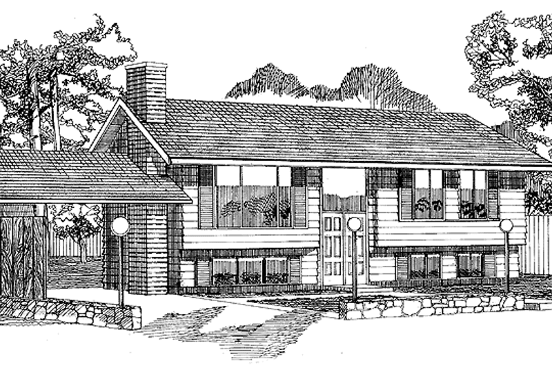 House Blueprint - Contemporary Exterior - Front Elevation Plan #47-664
