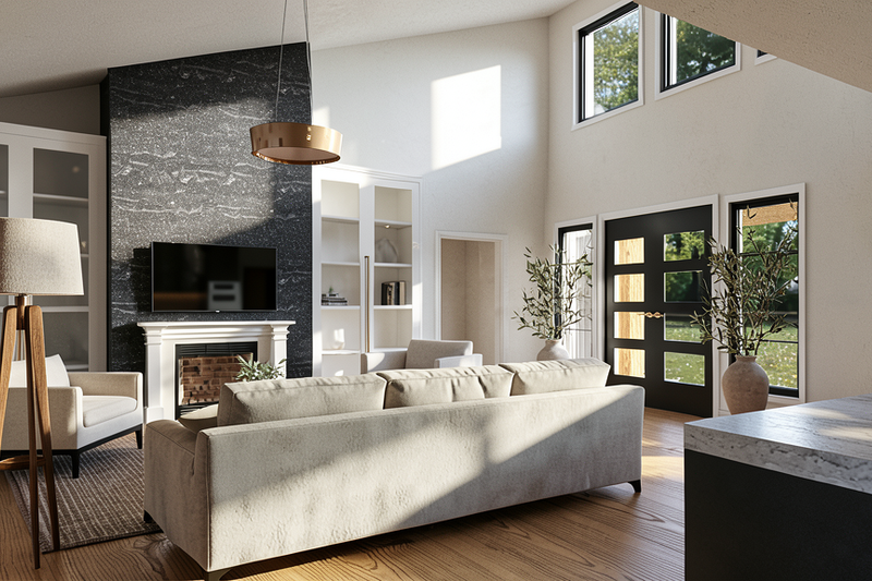 Architectural House Design - Interior - Family Room 2 for Contemporary House Plan #1064-491 - 2 bed, 2 bath