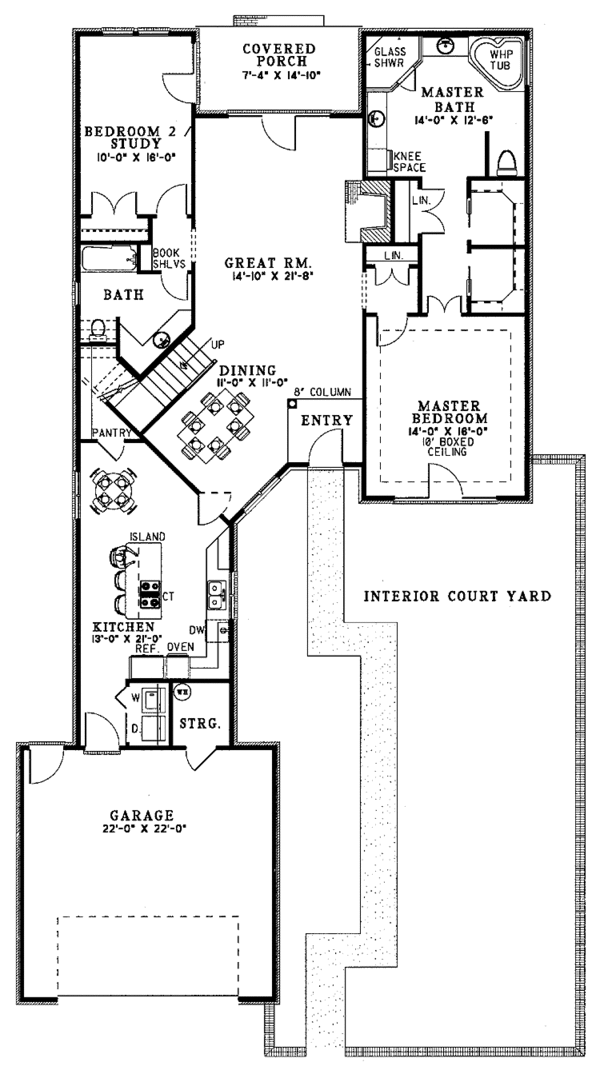 House Plan Design - Traditional Floor Plan - Main Floor Plan #17-3174
