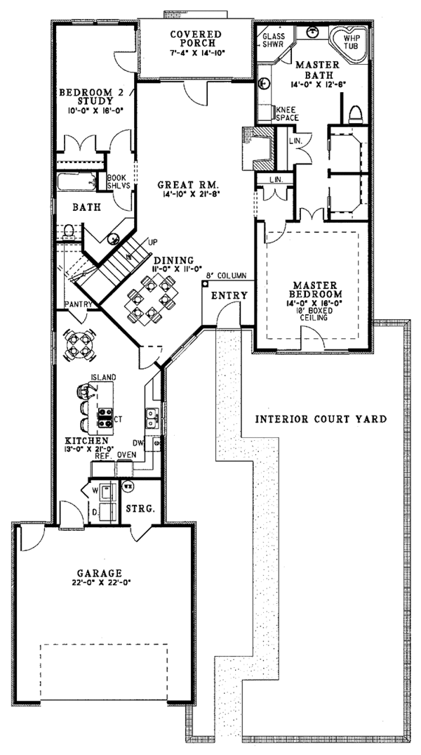 Traditional Floor Plan - Main Floor Plan #17-3174