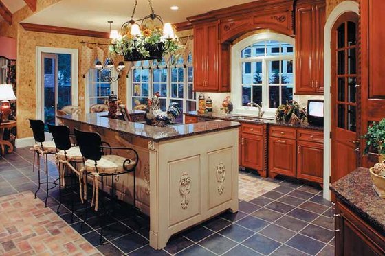 Interior - Kitchen for European House Plan #437-66 - 4 bed, 4.5 bath