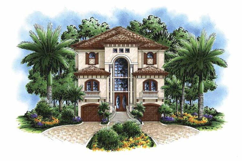 House Plan Design - Mediterranean Exterior - Front Elevation Plan #1017-95