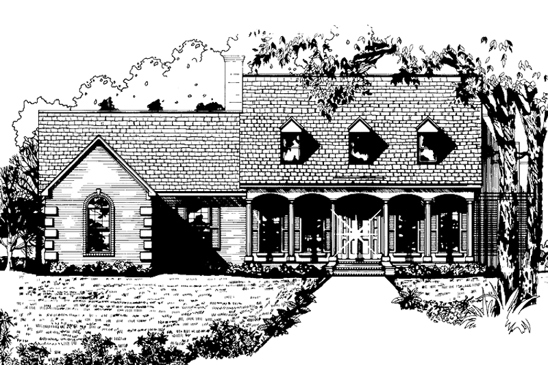 Home Plan - Exterior - Front Elevation 3 for Country House Plan #15-306 - 4 bed, 2.5 bath