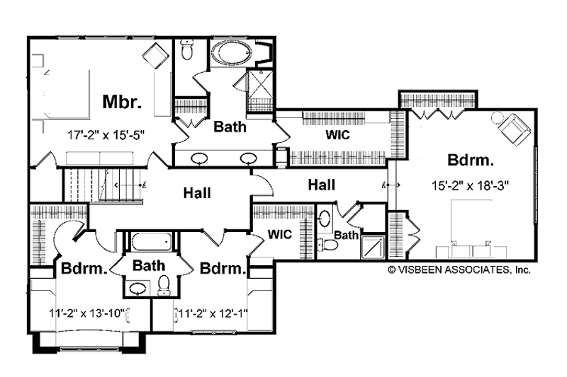 Home Plan - Floor Plan - Upper Floor for Country House Plan #928-114 - 4 bed, 4 bath