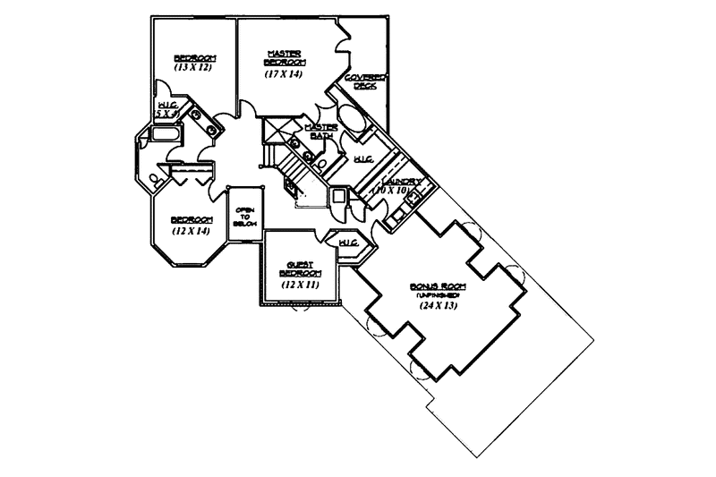 Home Plan - Floor Plan - Upper Floor for Country House Plan #945-52 - 5 bed, 4 bath
