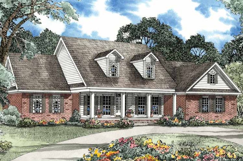 Home Plan - Exterior - Front Elevation 3 for Country House Plan #17-3145 - 5 bed, 5 bath