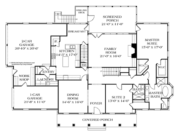 Home Plan - Classical Floor Plan - Main Floor Plan #453-413