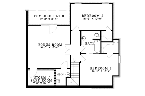 Floor Plan - Lower Floor for Country House Plan #17-2957 - 3 bed, 2.5 bath