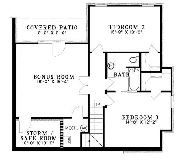 Home Plan - Country Floor Plan - Lower Floor Plan #17-2957